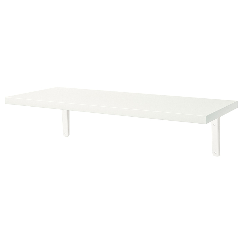 Shelf With Bracket White 80X30cm