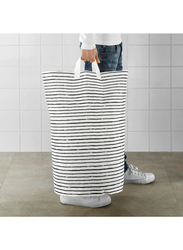 Laundry bag, white/black, 60 l