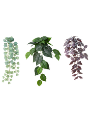 Artificial plant with wall holder, in/outdoor/green/lilac