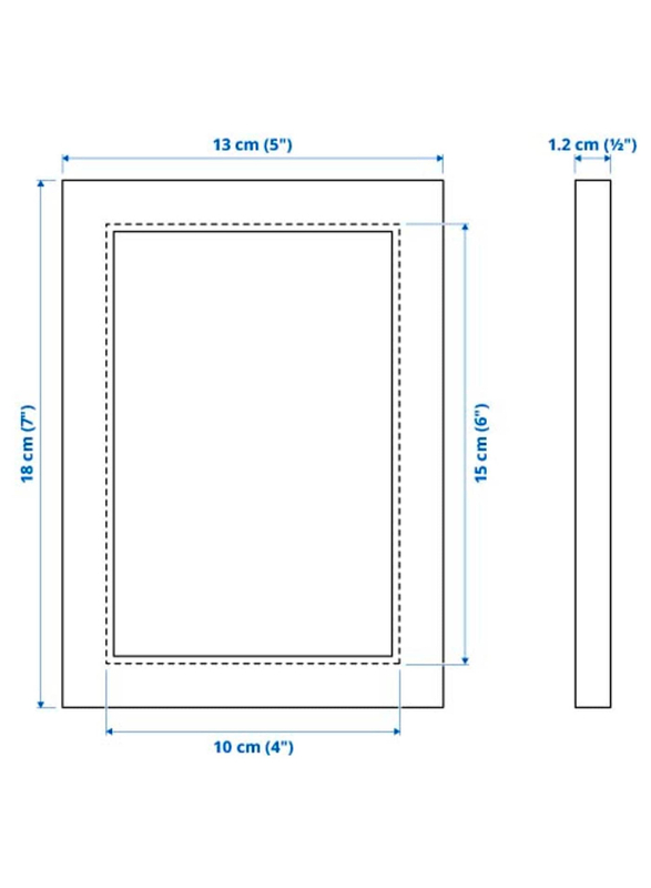 Frame, white, 10x15 cm