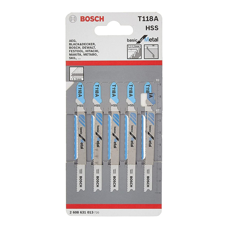 Jigsaw Blade for Metal Basic T118A 2608631013 Bosch