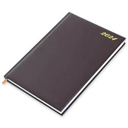 FIS Bonded Leather Diary 2024 (English) Burgundy, A4 - FSDI40EBW24BU