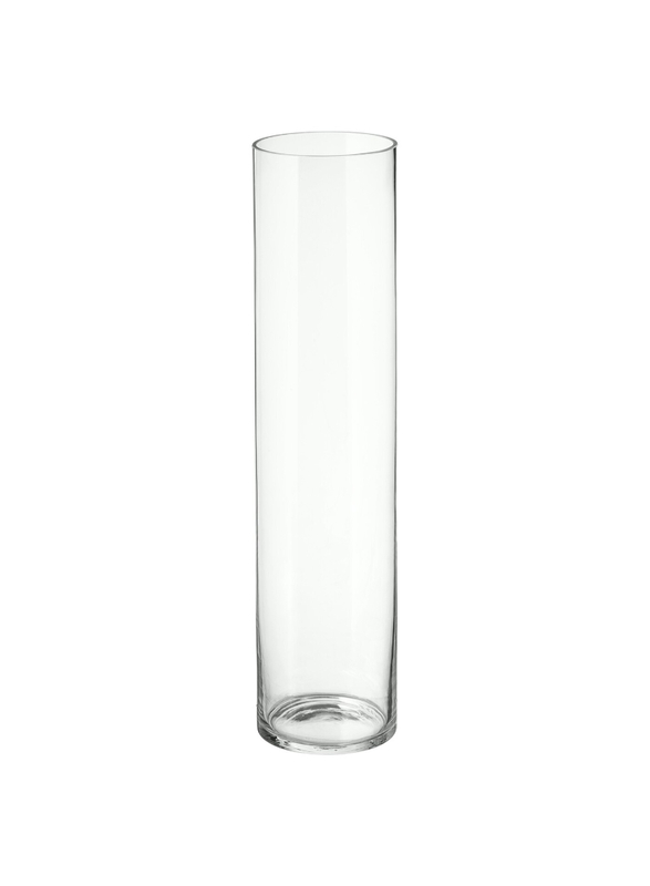 Vase, clear glass, 68 cm