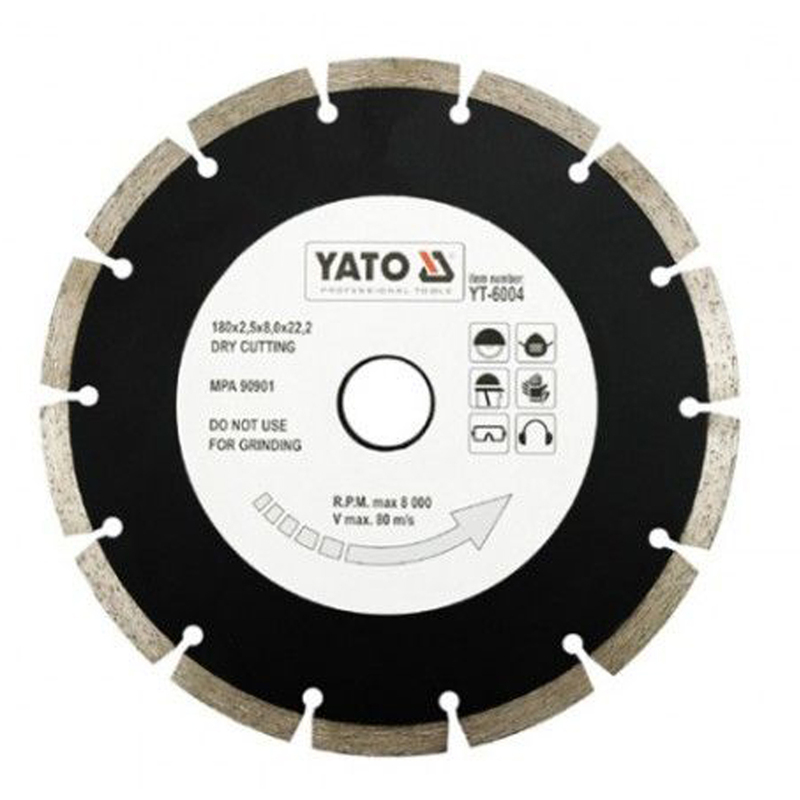 YATO Diamond Blade Segmented-HS 180x2.5x22.2mm  YT-6004