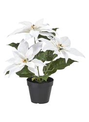 Artificial potted plant, in/outdoor Poinsettia/white, 12 cm