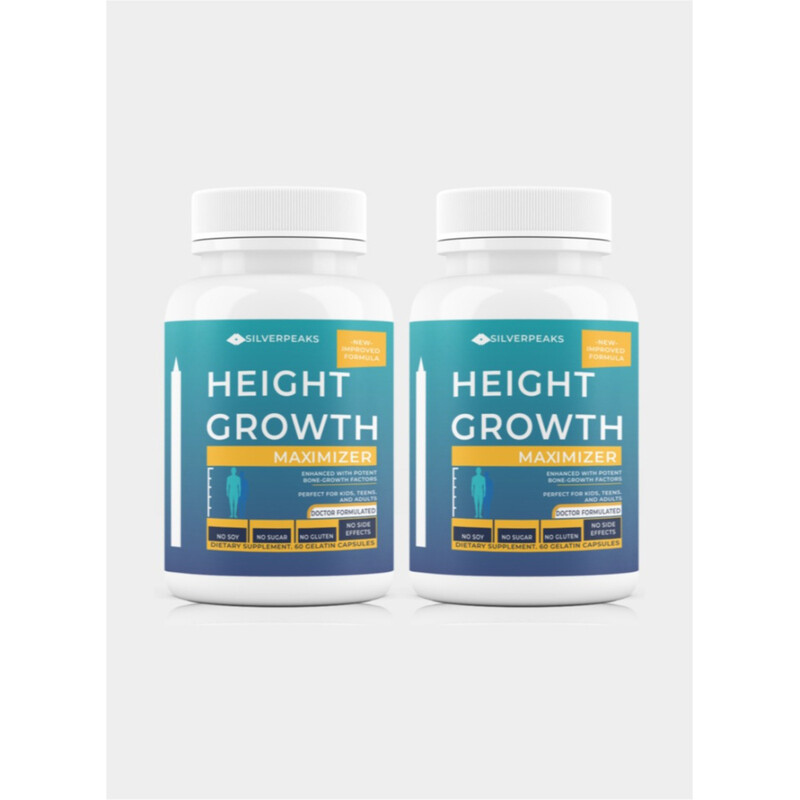 

AS SEEN ON TV Height Growth Maximizer Enhance with Potent Bone Growth 60 Gelatin Caps Pack of 2