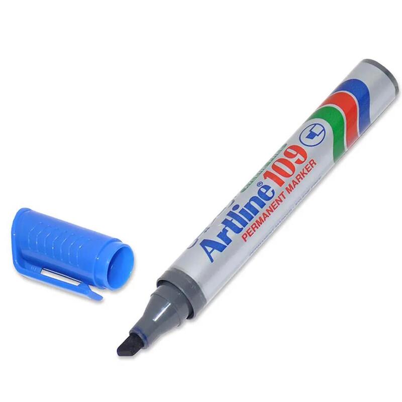 Artline Marker, Ek-109 Pack of 12, 2.0-5.0mm, Pack of 12, Chisel, Blue - ARMK109BL