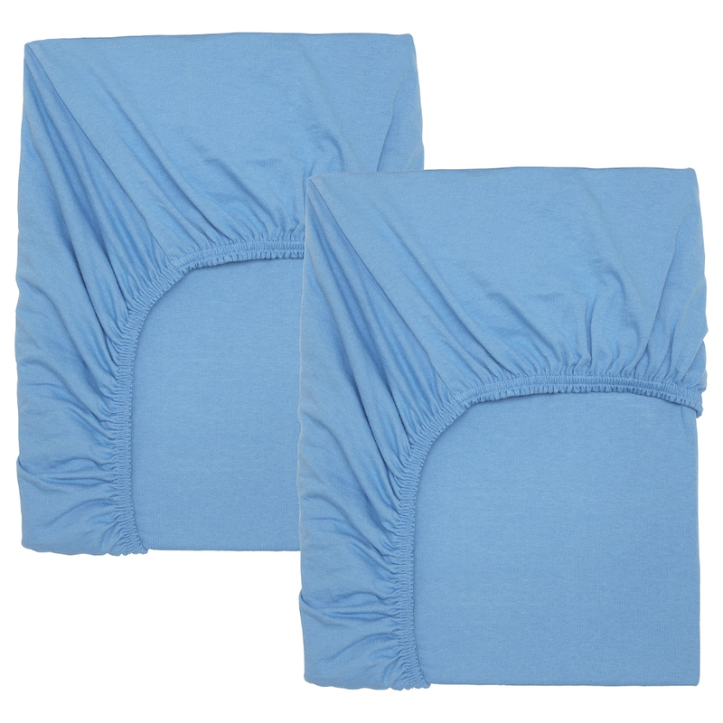 Fitted Sheet For Cot Light Blue 60X120cm