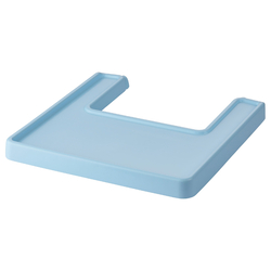 Highchair Tray Raised Edges Prevent Spills From Landing On The Floor Light Blue