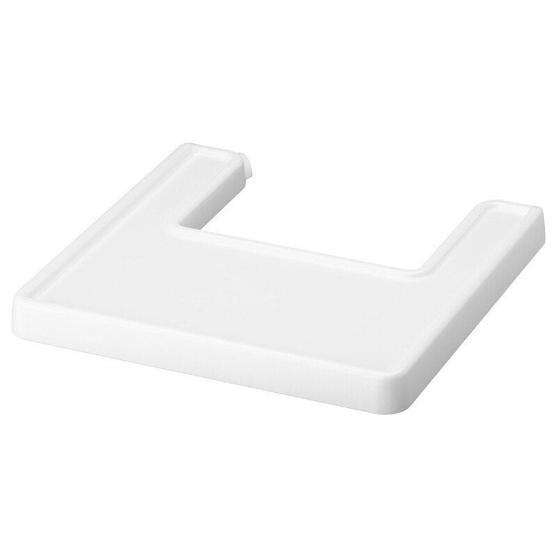 

Generic Highchair Tray Raised Edges Prevent Spills From Landing On The Floor White