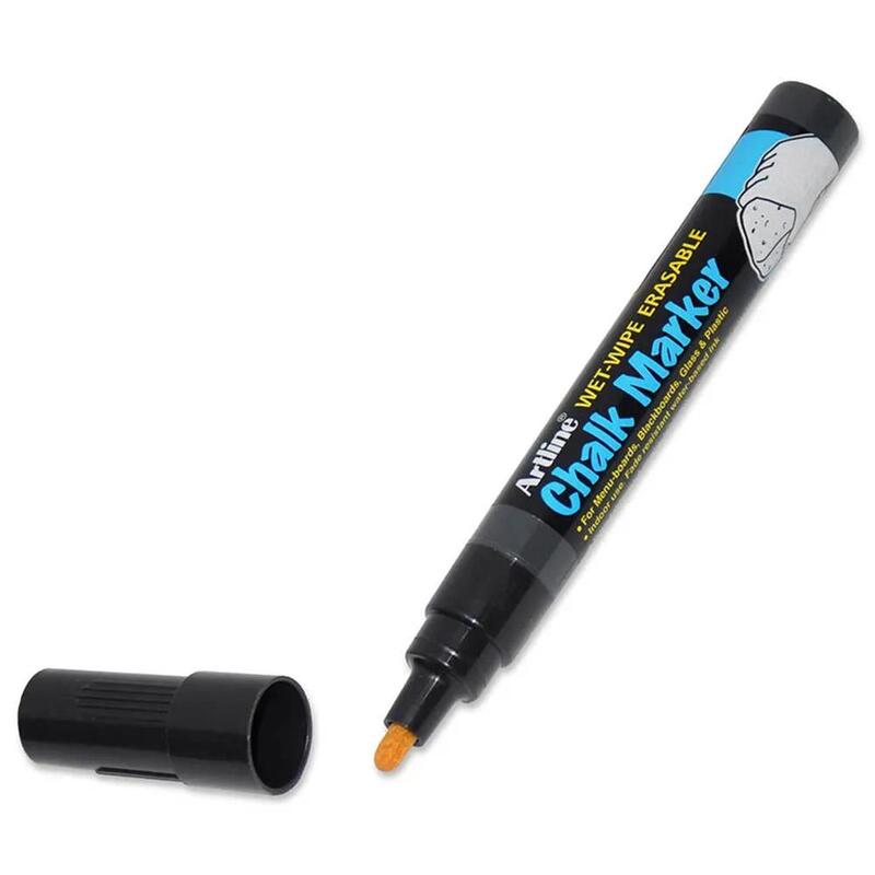 Artline Chalk Marker, Pack of 12, 4mm Color: Black - ARMKEPW-4BK