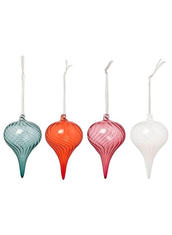 

VINTERFINT Tree ornament, bauble glass/mixed colours, 6 cm