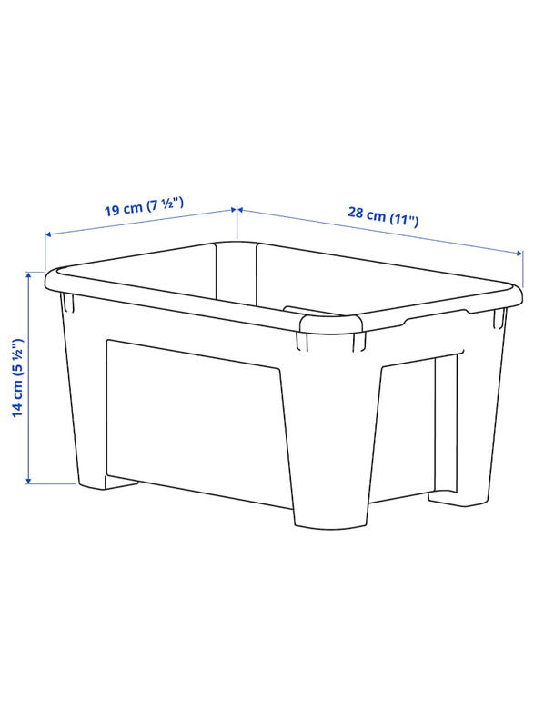 Box, transparent, 28x19x14 cm/5 l