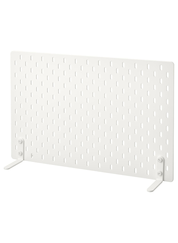 Freestanding peg board, white, 56x37 cm