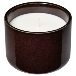 KOPPARLONN Scented candle in ceramic jar, 25 hr