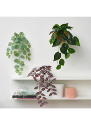 Artificial plant with wall holder, in/outdoor/green/lilac