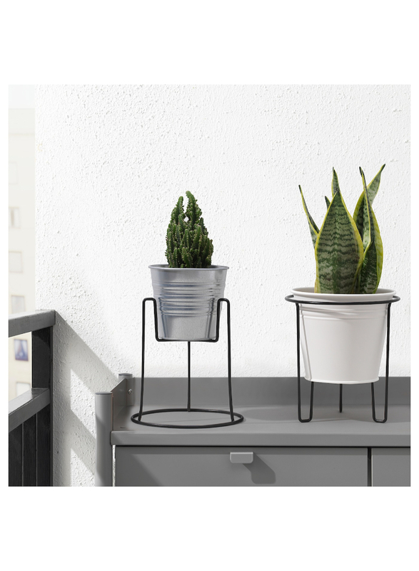 Plant stand, in/outdoor black, 21 cm