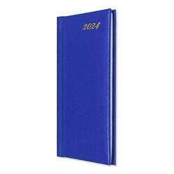 Fis 2024 Slim Diary Vinyl 1 Side Padded English & French - Blue -FSDI59EFN24BL