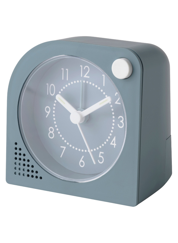 

Tjinga Alarm clock, turquoise, 8x8 cm