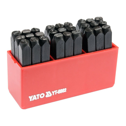 YATO Letter Stamp 6mm (27pcs/set) Plastic Box with Sleeve YT-6862