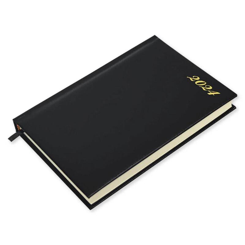 FIS A5 Bonded Leather Russian Diary 2024 (Russian/English) Black - FSDIRUP0121BK