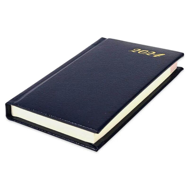 FIS Bonded Leather Pocket Diary 2024 (English) Hard Cover Blue - FSDI10EB24BL