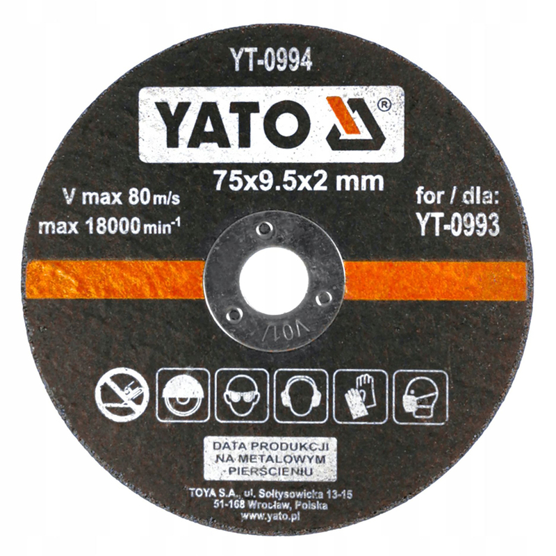 

YATO Metal Cutting Disc 5pcs/Set 75x2x9.5mm for YT-0993 YT-0994