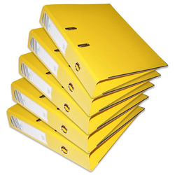 PP Lever Arch File, 8cm, F/S Size, Yellow, PP Origin Germany - FSBF8PYLFN10