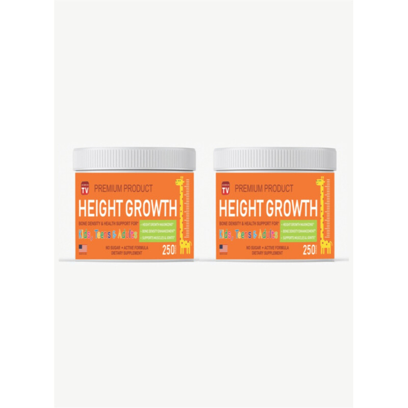 

AS SEEN ON TV Heigth Growth Kids, Teens & Adults Supports Muscles & Joints Powder 250gram Pack of 2