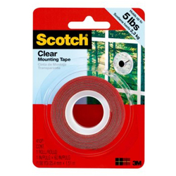 3M Mounting Tape Clear 1" x 60" 410P / 410H