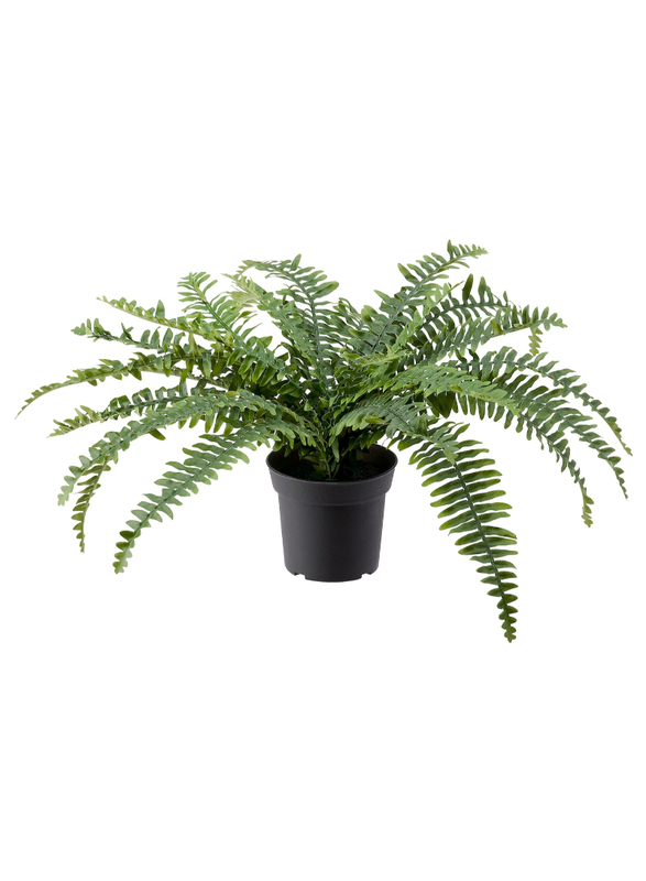 Artificial potted plant, in/outdoor fern, 15 cm