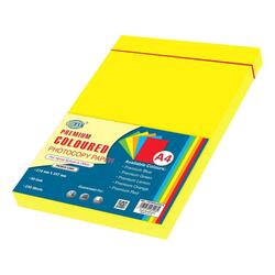 FIS A4 Premium Lemon Color Photocopy Paper, 250 Sheets, 80 gsm - FSPWPA4250LE