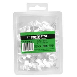 Elec Cable Clip 8mm 100Pcs/Box TCC 8WB Terminator