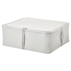 Storage Case Fabric Striped/White/Grey 44X51X19cm