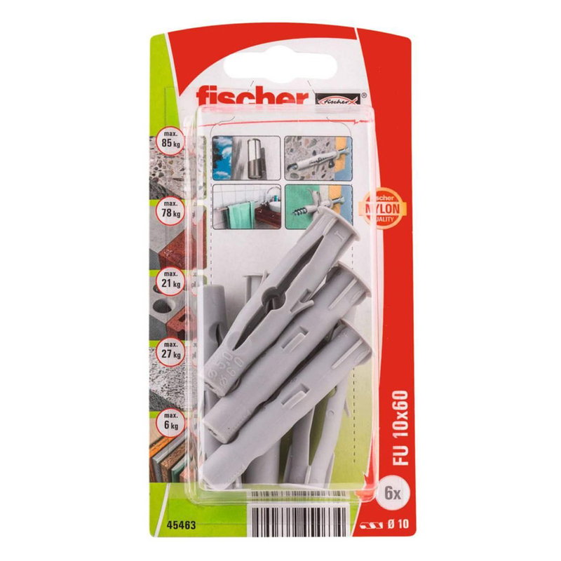 Fischer FU Plug FU 10x60 K 10Pcs 45463/53288