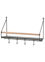 Wall organiser w hooks, 42x12x26 cm