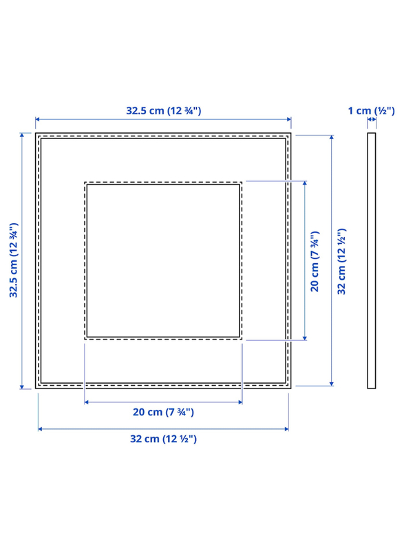 Frame, white, 32x32 cm