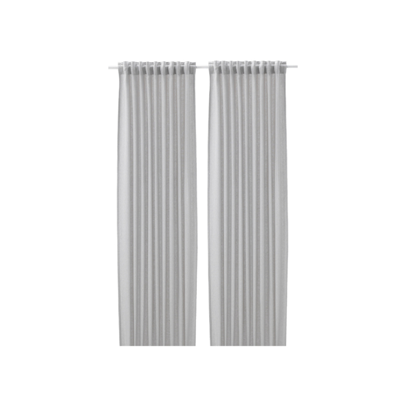 Curtains, 1 pair, 145x300 cm Grey