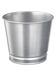 Plant pot, galvanised, 9 cm