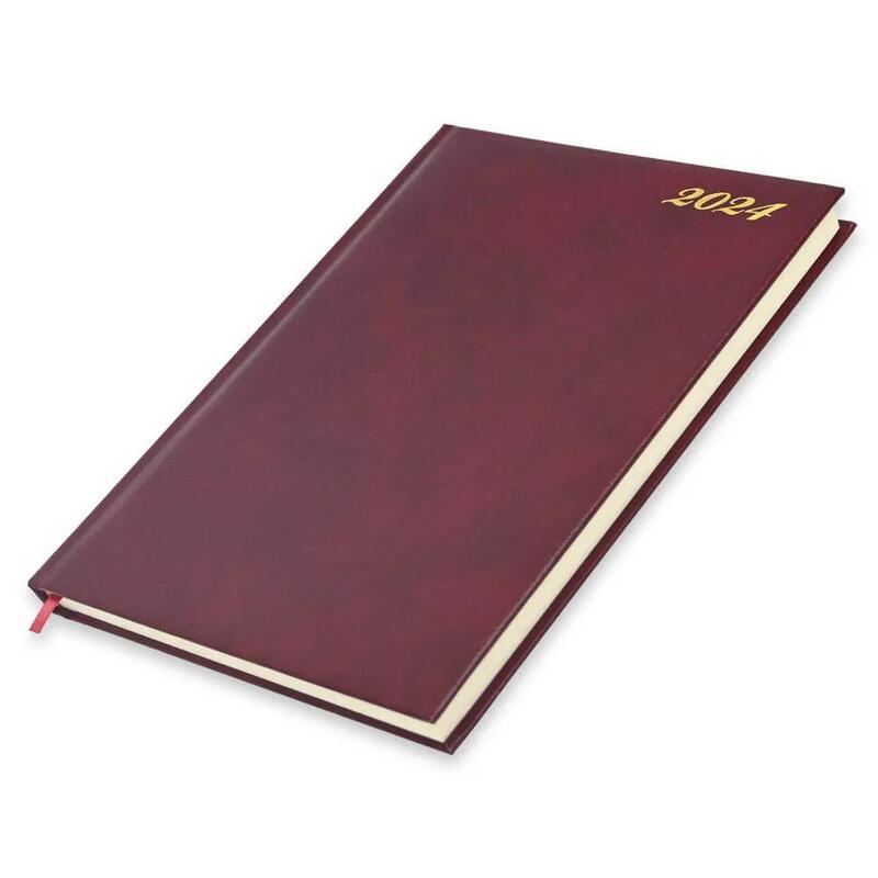 

Generic FIS Bonded Leather Diary 2024 (English) Maroon, A4 - FSDI40EBI24MR