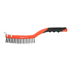 YATO Wire Brush Steel With Plastic Handle 3X19 Rows With Scraper YT-6331