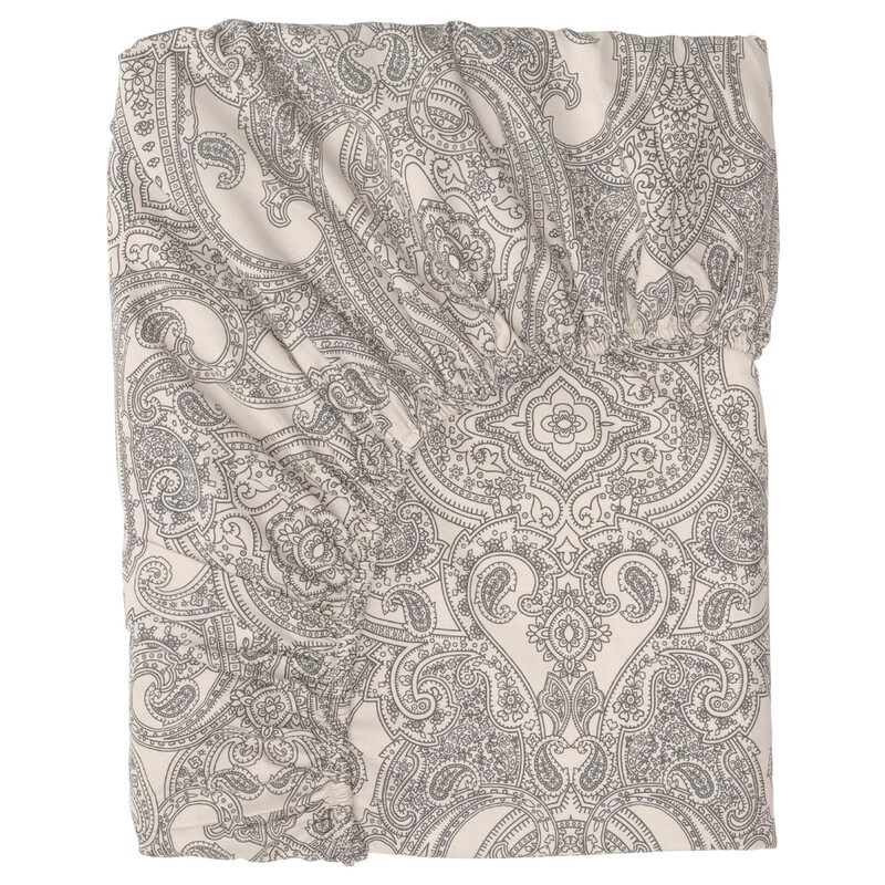 

Generic Fitted Sheet Beige/Dark Grey 90X200cm