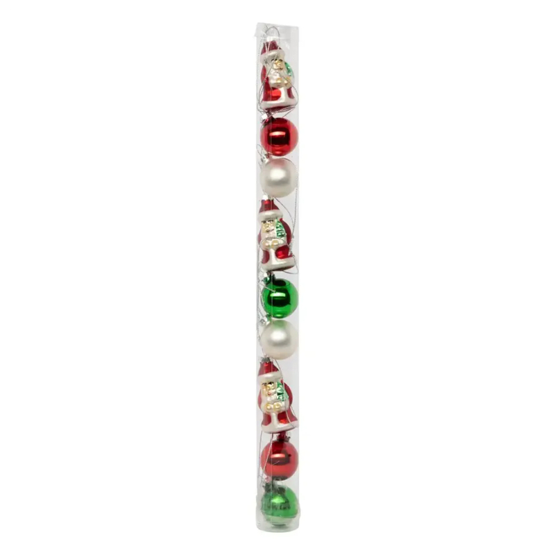 

Generic Christmas Atmosphera Glass Red & White Santa Deco Kit (9 Pc.)