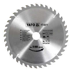 YATO TCT Circular Saw Blade for Wood 250x30x40T  YT-6071