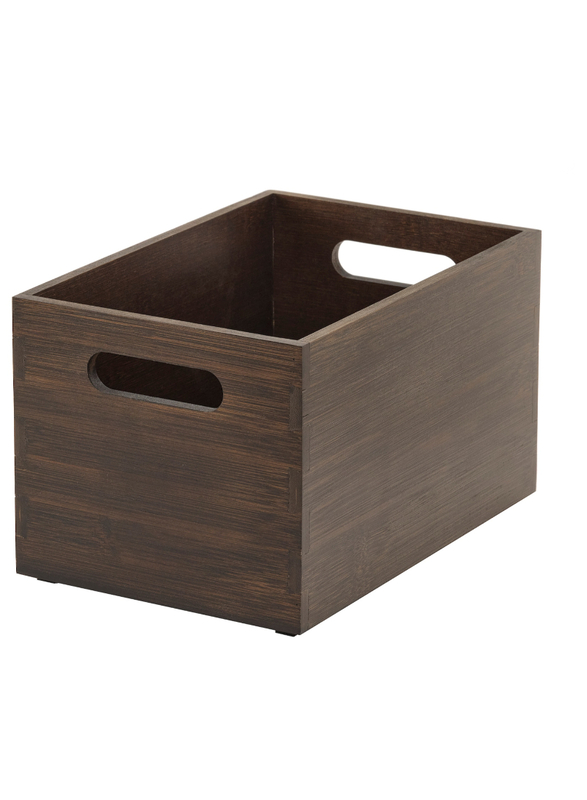 

Uppdatera Storage box, dark bamboo, 16x24x15 cm