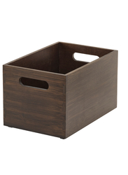 Storage box, dark bamboo, 16x24x15 cm