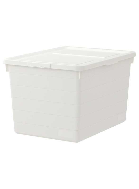 

Sockerbit Box with lid, white, 38x51x30 cm