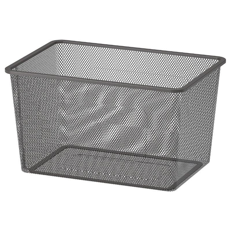 Mesh Storage Box Dark Grey 42X30X23cm