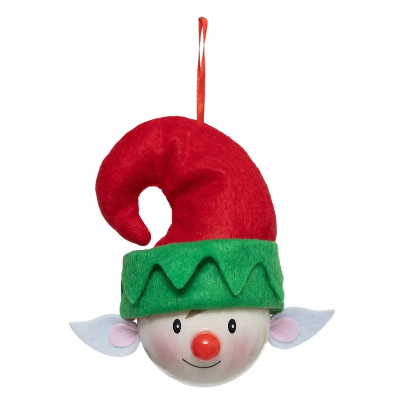 

Generic Christmas Atmosphera Paper Ball Elf Red Nose Tree Decor (7.5 cm)