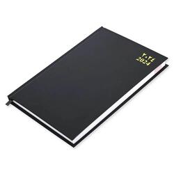 FIS 2024 Agenda Diary Arabic/English Vinyl Hard Cover, Black - FSDI75AEV24BK